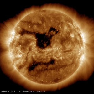 A massive hole in the sun's corona