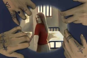 Locked in a men's prison