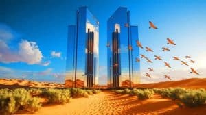 Saudi's 105-mile desert skyscraper